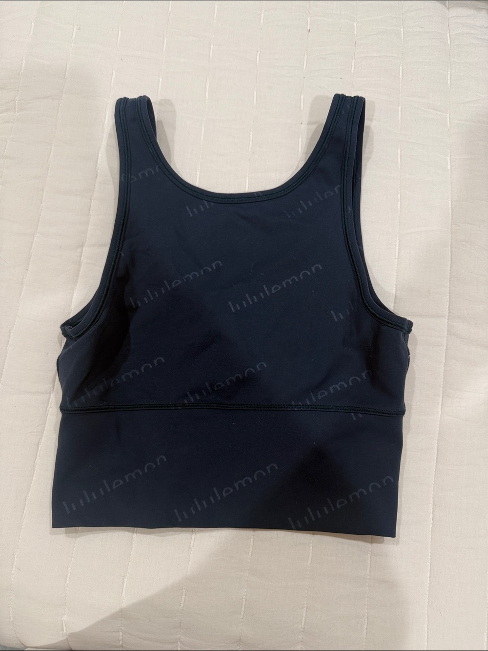 lululemon athletica Navy Scoop-Back Crop Top